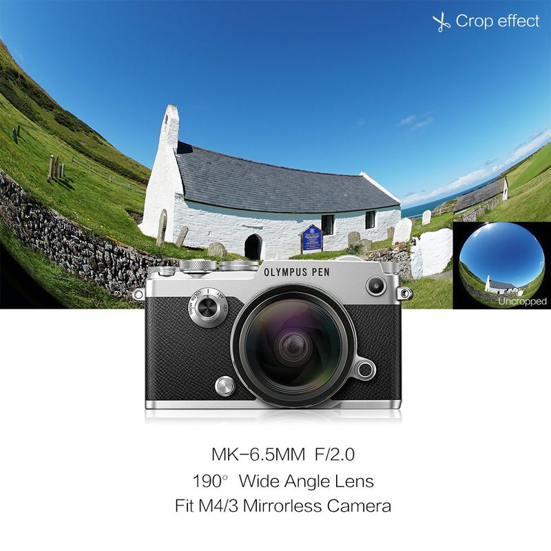 Meike 6.5mm f2.0 Fisheye Lens Ultra Wide Angle Compatible with Panasonic Olympus MFT Mount mirrorless Cameras GH6 OM-1 - Image 5